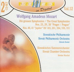 Wolfgang Amadeus Mozart: Die grossen Symphonien: Nos. 25, 29, 38 "Prager", 40, 41 "Jupiter"