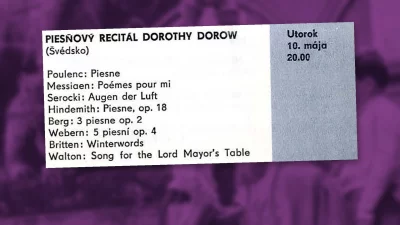 Piesňový recitál Dorothy Dorow