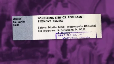 Piesňový recitál – Martha Mödl